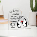 Soulmates Forever - Personalized Heart-Shaped Acrylic Plaque – A Timeless Love Keepsake