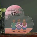 Mother and Daughters Personalized Acrylic Heart Plaque