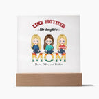Mom Personalized Acrylic Plaque Like Mother Like Daughter