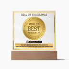 Gift for Father-in-Law Seal of Excellence Award World's Best Father-in-Law Acrylic Plaque