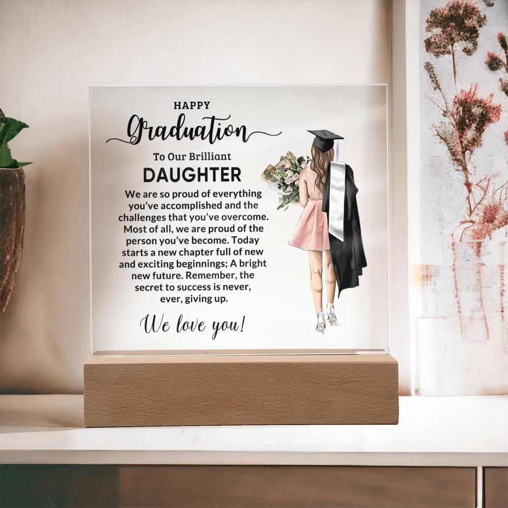 Daughter Personalized Graduation Keepsake Acrylic Plaque - Mallard Moon Gift Shop