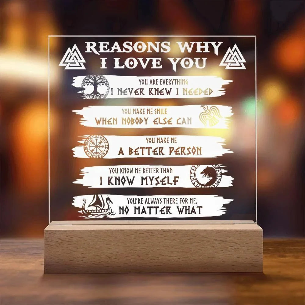 Reasons Why-Everything I Needed-Acryic Acrylic Plaque