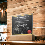 World’s Greatest Grandpa Certificate Acrylic Plaque – Personalized Appreciation Gift with LED Light Base