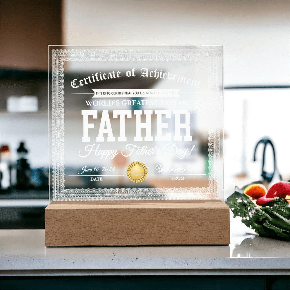 Dad Gift - World's Greatest Farter Funny Personalized Acrylic Plaque - Mallard Moon Gift Shop
