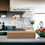 First Father's Day Custom Photo Upload Acrylic Plaque