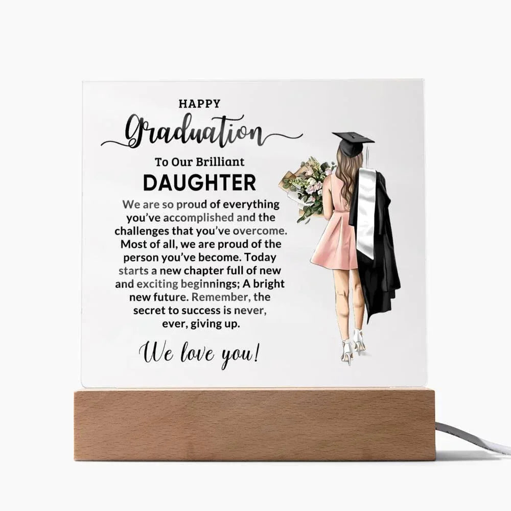 Daughter Personalized Graduation Keepsake Acrylic Plaque