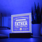 Funny Personalized Father's Day Gift "World’s Greatest Farter" Certificate Acrylic Plaque with LED Light Base