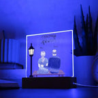 Anniversary, Birthday, Christmas Personalized Couples Romantic Sitting in the Park Acrylic Plaque