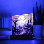 Eerie Mansion Estate: Acrylic Plaque Halloween Decor