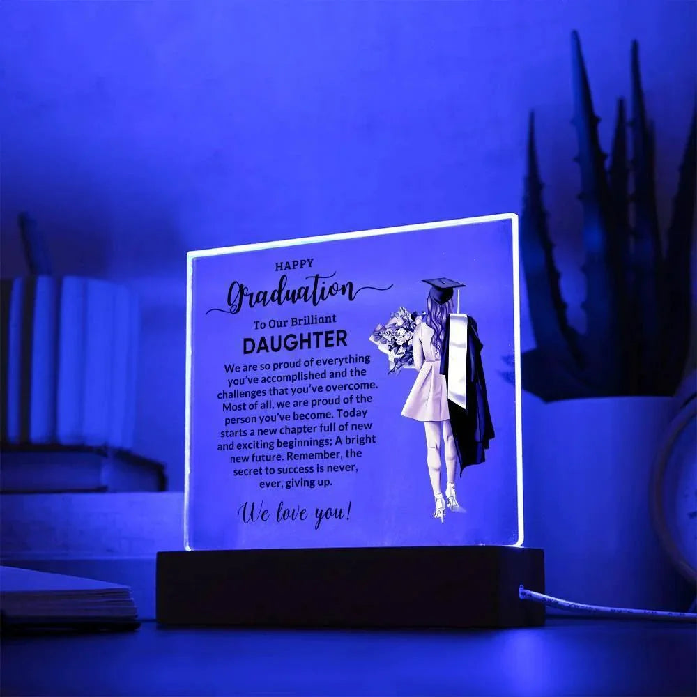 Daughter Personalized Graduation Keepsake Acrylic Plaque