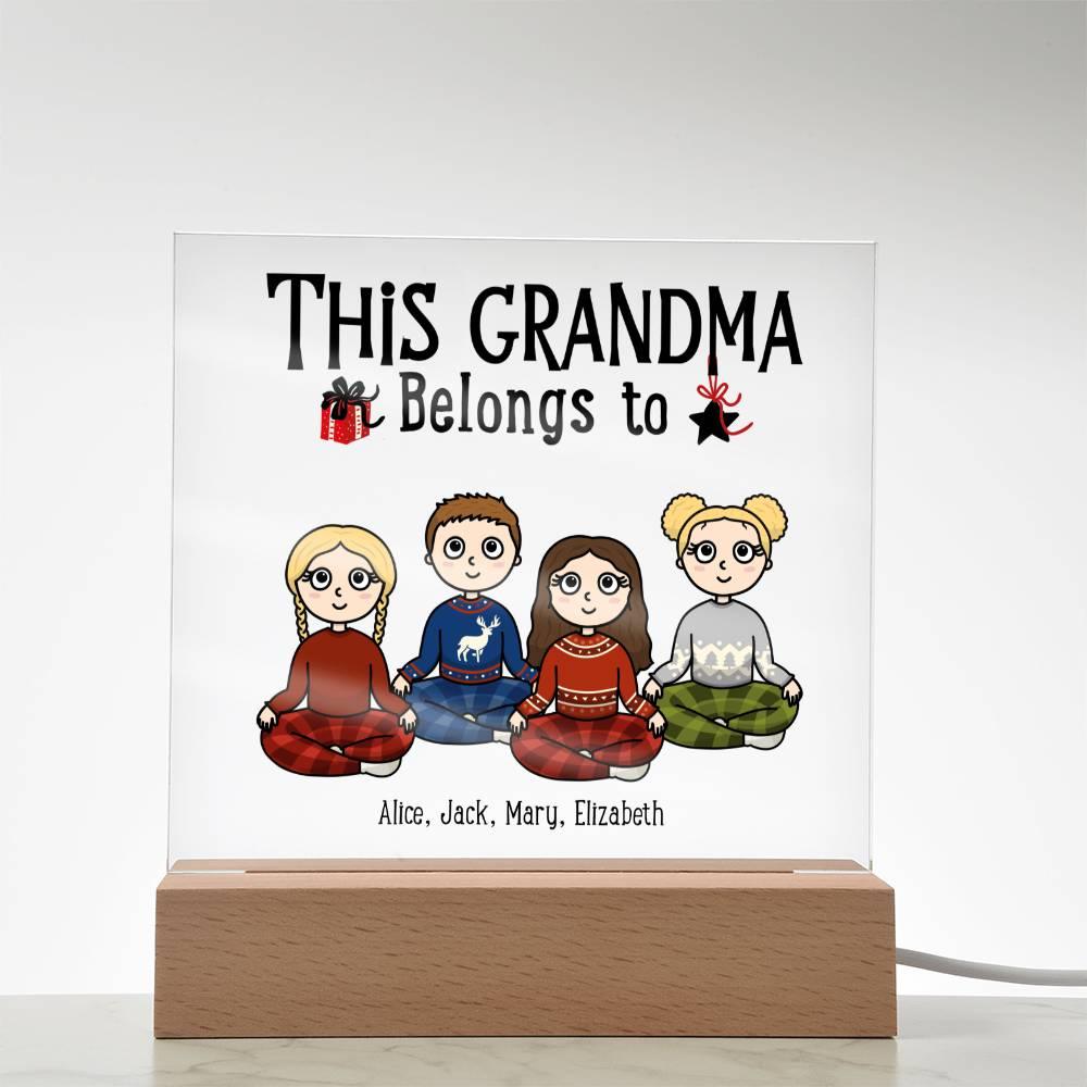 Grandmother Personalized Gift From Grandkids Acrylic Plaque - Mallard Moon Gift Shop