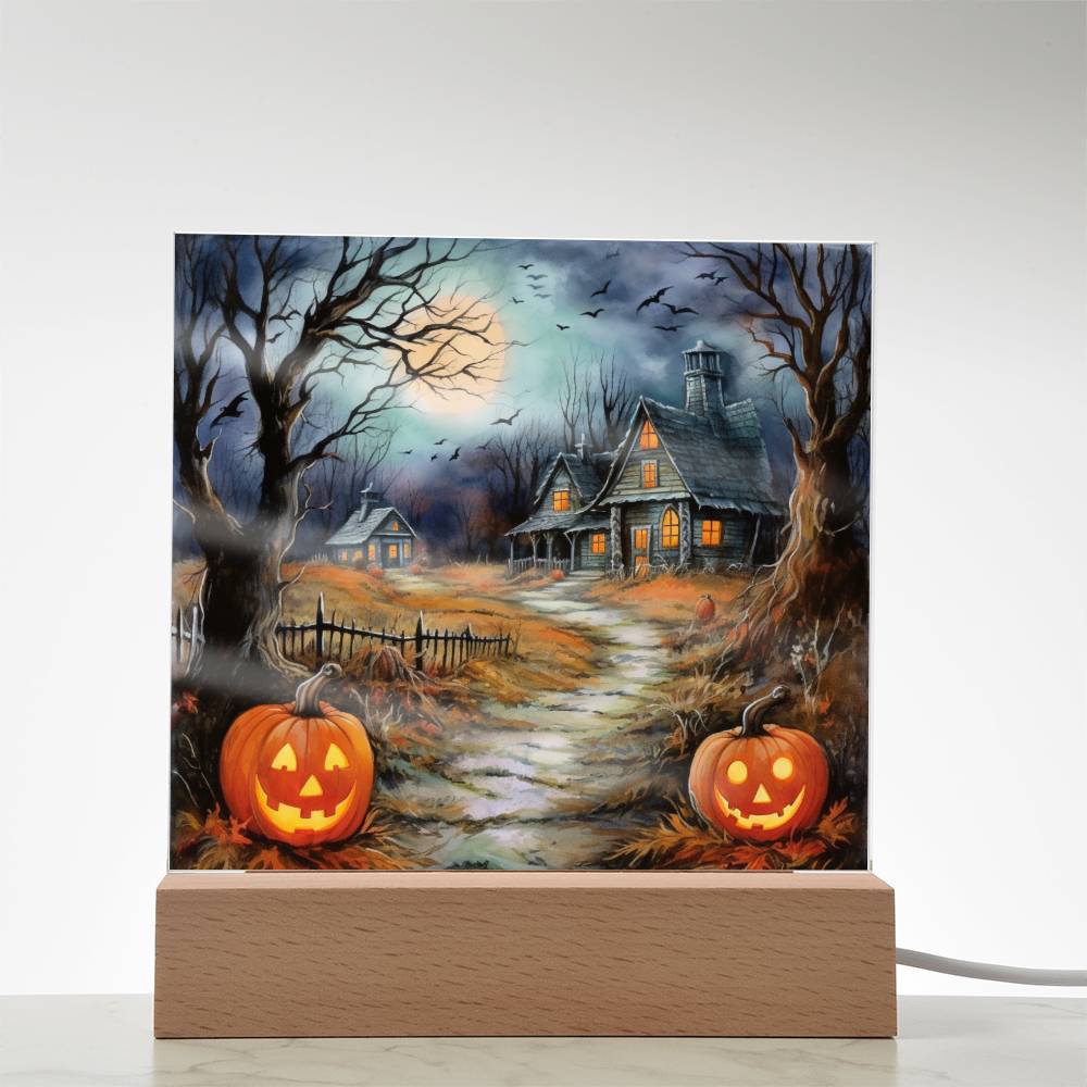 Mystic Mansion: The Perfect Acrylic Plaque Decor for All Hallow's Eve - Mallard Moon Gift Shop