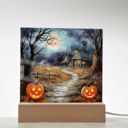 Mystic Mansion: The Perfect Acrylic Plaque Decor for All Hallow's Eve - Mallard Moon Gift Shop