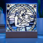 Guided by Love Stained Glass-Style LED Acrylic Plaque – A Beautiful Mother's Day or New Mom Baby Shower Gift