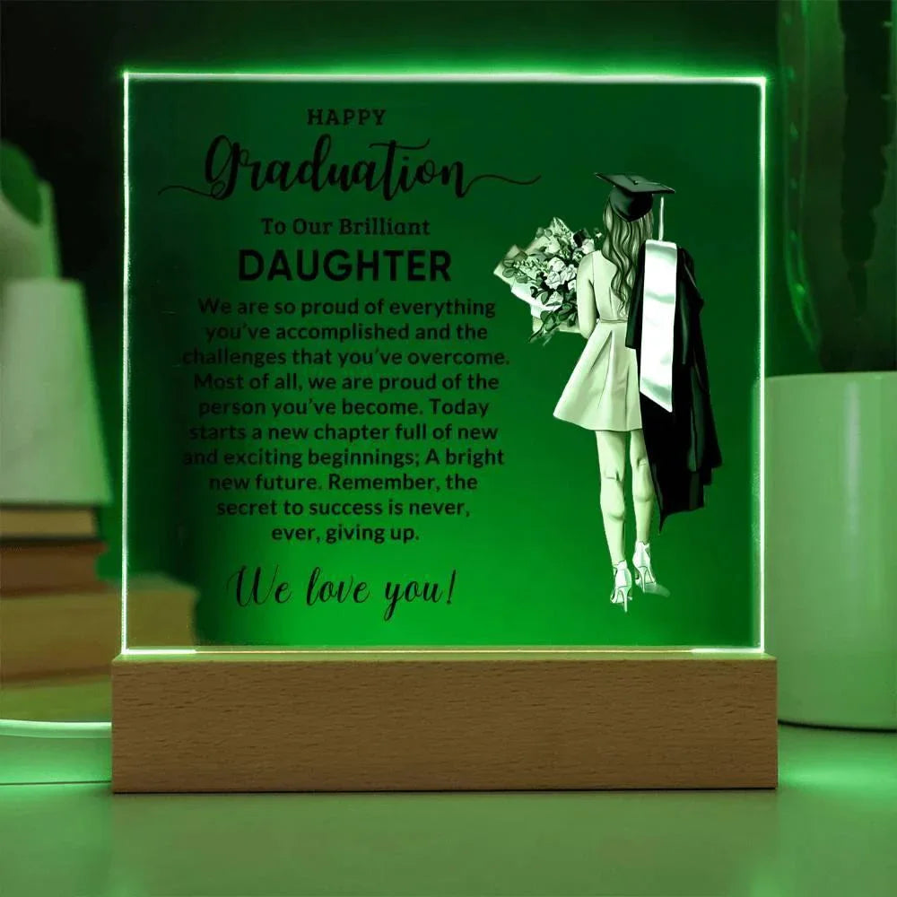 Daughter Personalized Graduation Keepsake Acrylic Plaque