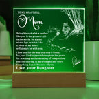To My Beautiful Mom - Personalized LED Lighted Acrylic Plaque Keepsake - The Greatest Gift