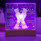 To My Soulmate Acrylic Plaque – Romantic Winter LED Light Gift | “Gave My Heart to You” Christmas or Valentine's Keepsake
