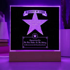Father's Day Award for Best Father in the Galaxy Acrylic Plaque