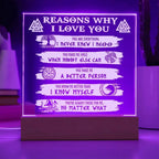 Reasons Why-Everything I Needed-Acryic Acrylic Plaque