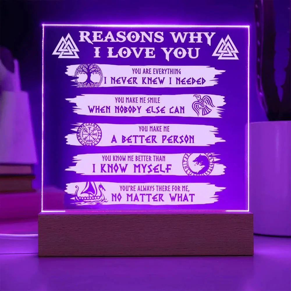 Reasons Why-Everything I Needed-Acryic Acrylic Plaque