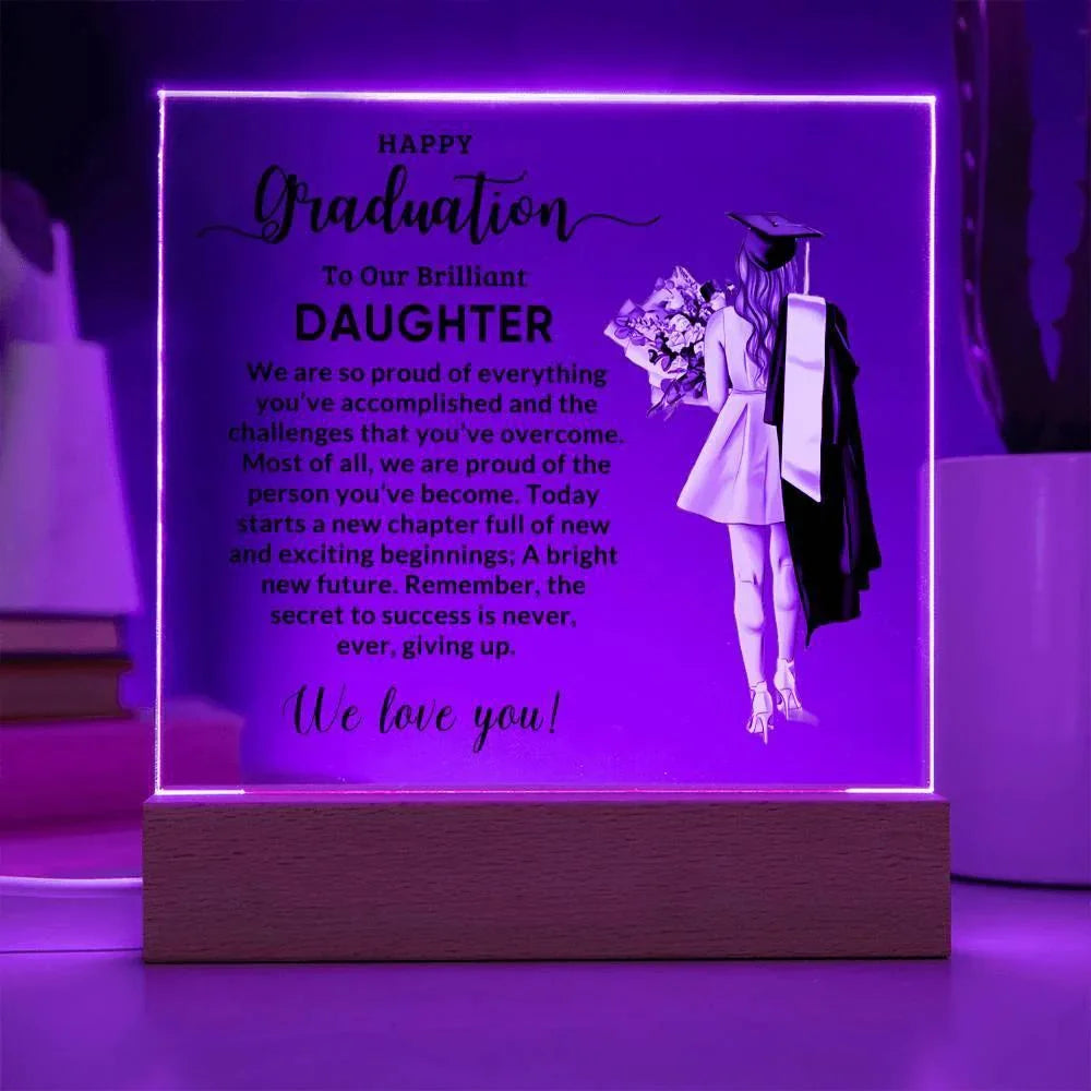Daughter Personalized Graduation Keepsake Acrylic Plaque