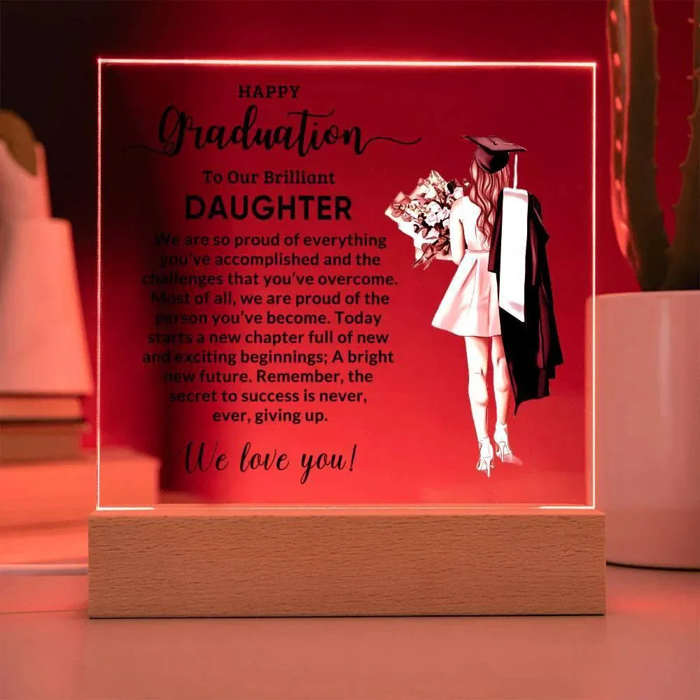 Daughter Personalized Graduation Keepsake Acrylic Plaque