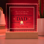 Personalized World's Greatest Dad Certificate – Custom Acrylic Plaque with Name & Date – Birthday, Father’s Day, or Any Occasion