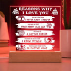 Reasons Why-Everything I Needed-Acryic Acrylic Plaque