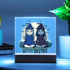Witch Besties Personalized Best Friends Halloween Acrylic Plaque