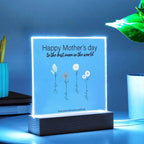 Mother Personalized Acrylic Plaque - Mom's Garden with Custom Message and Name Flowers