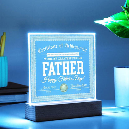 Dad Gift - World's Greatest Farter Funny Personalized Acrylic Plaque - Mallard Moon Gift Shop