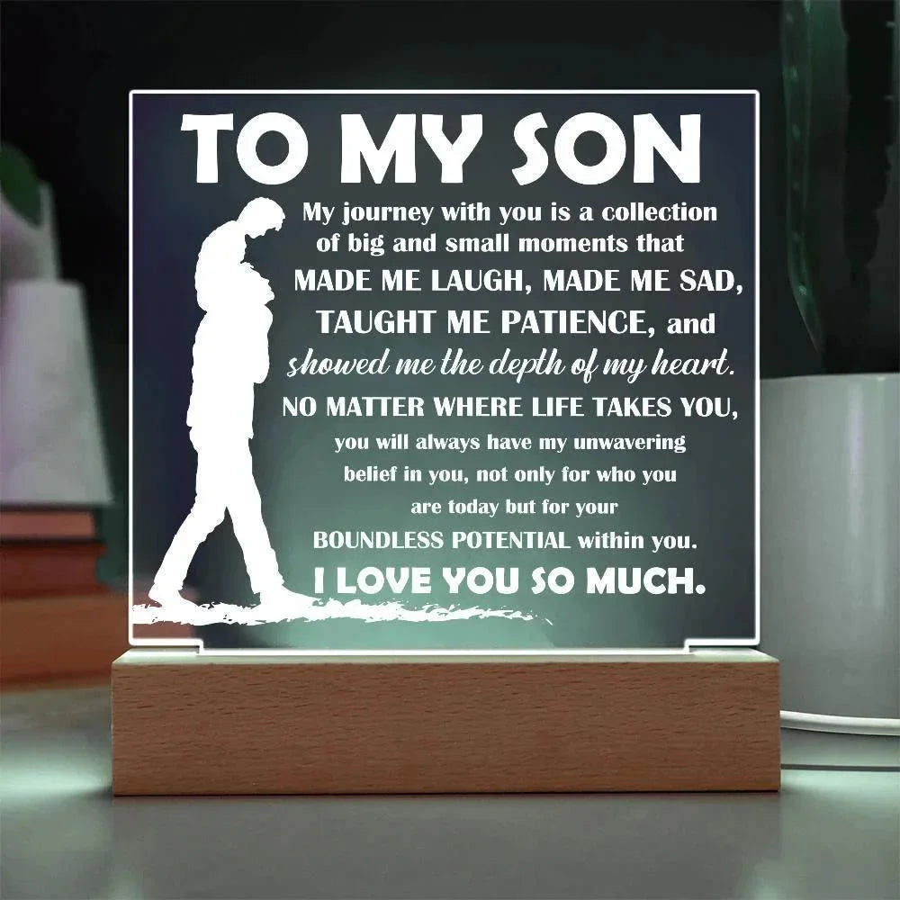 To My Son Inspirational Acrylic Plaque My Journey with You