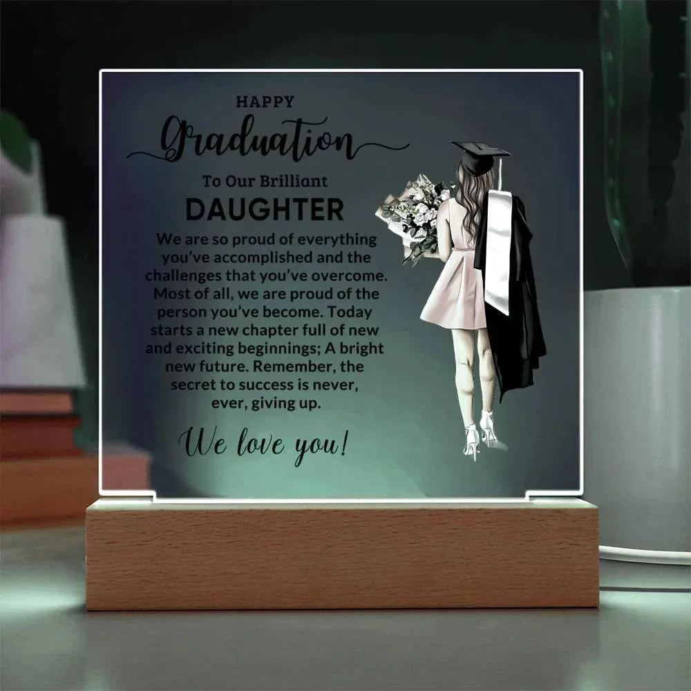 Daughter Personalized Graduation Keepsake Acrylic Plaque