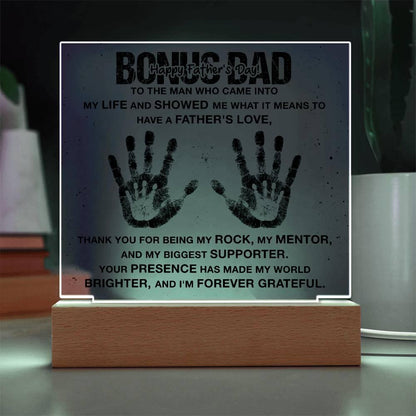 Bonus Dad You are my Rock Acrylic Plaque - Mallard Moon Gift Shop
