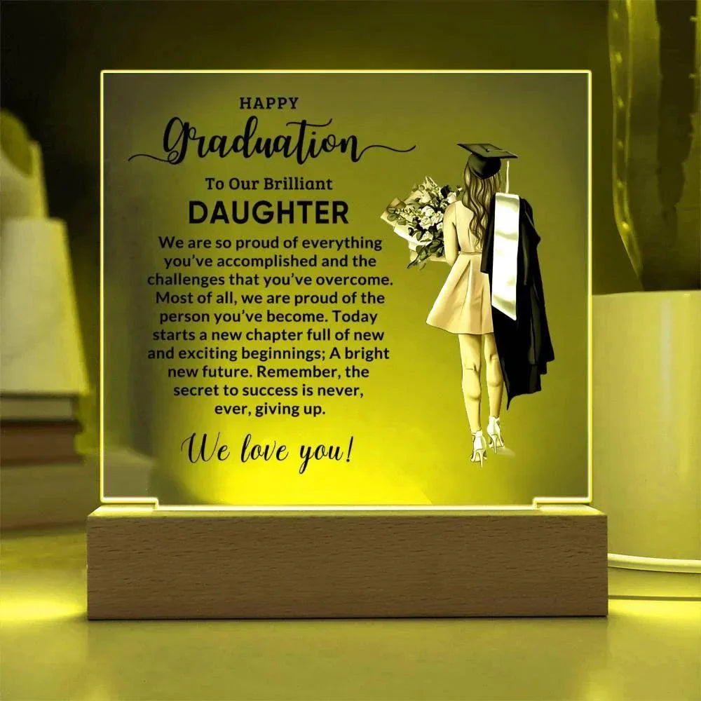 Daughter Personalized Graduation Keepsake Acrylic Plaque
