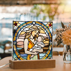 Guided by Love Stained Glass-Style LED Acrylic Plaque – A Beautiful Mother's Day or New Mom Baby Shower Gift