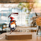 To My Lovely Daughter Robin Acrylic Plaque – Christmas LED Light Gift from Mom or Dad | Heartfelt Holiday Keepsake