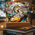 A Mother's Love" LED Acrylic Plaque – A Heartwarming Gift for Mother's Day, Baby Showers, or New Baby Arrival