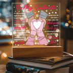 To My Soulmate Acrylic Plaque – Romantic Winter LED Light Gift | “Gave My Heart to You” Christmas or Valentine's Keepsake