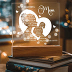 To My Beautiful Mom – Heartfelt Acrylic Plaque Gift from Daughter | Forever Your Little Girl LED Keepsake