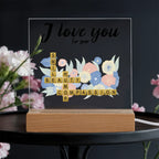 Personalized Crossword Puzzle Acrylic Plaque - Valentine's Day, Anniversary, Birthday Gift for Soulmates
