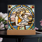 Guided by Love Stained Glass-Style LED Acrylic Plaque – A Beautiful Mother's Day or New Mom Baby Shower Gift