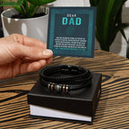 Dad I Am Grateful To You Leather Bracelet