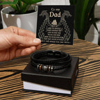 Dad Gift You Will Ever Know Leather Braided Men's Bracelet