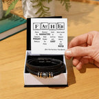 Gift for Father Element Chart You are Still The Best Braided Leather Men's Bracelet