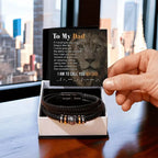 Dad Gift - I am Proud to Call You Dad - Braided Leather Men's Bracelet