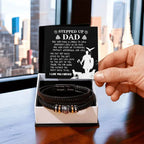 Gift For Stepdad The Father You didn't have to be Men's Leather Bracelet