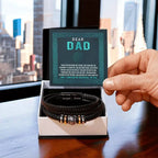 Dad I Am Grateful To You Leather Bracelet