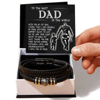 Gift for Dad Leather Bracelet Your Light Guides My Way