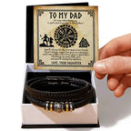 To My Dad - A Girl's First Love is Her Father Leather Bracelet